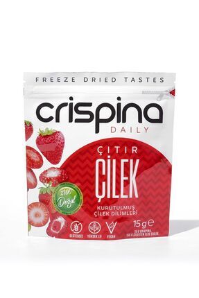 Dondurularak Kurutulmuş Çilek 15g, Meyve Kurusu, Freeze Dried, Vegan, Glutensiz, Şeker Ilavesiz Image 0