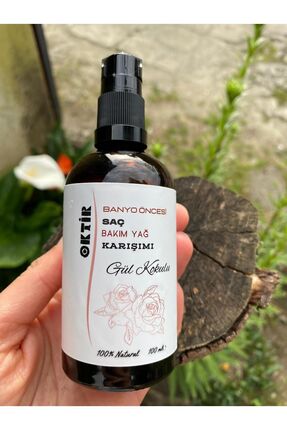 Banyo Öncesi Saç Bakım Yağ Karışımı Gül Kokulu 100 ml 100% Naturel Image 0