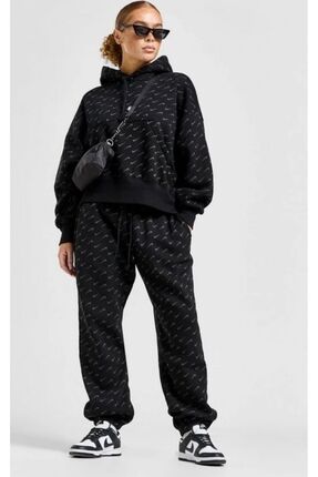 Sportswear Phoenix Fleece Bol Kesimli Baskılı Kadın Eşofman Altı Image 1