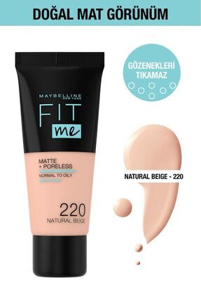 Fit Me Matte Poreless Fondöten - 220 Natural Beige Image 0