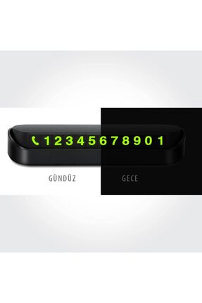 Tüm Araçlara Uyumlu Araç Park Telefon Numaratörü Açılır Kapanabilir Fosforlu Parkmatik Image 2