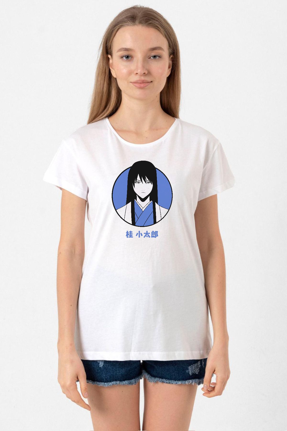 Tshirthane Gintama AnimeKotaro Minimal Beyaz...