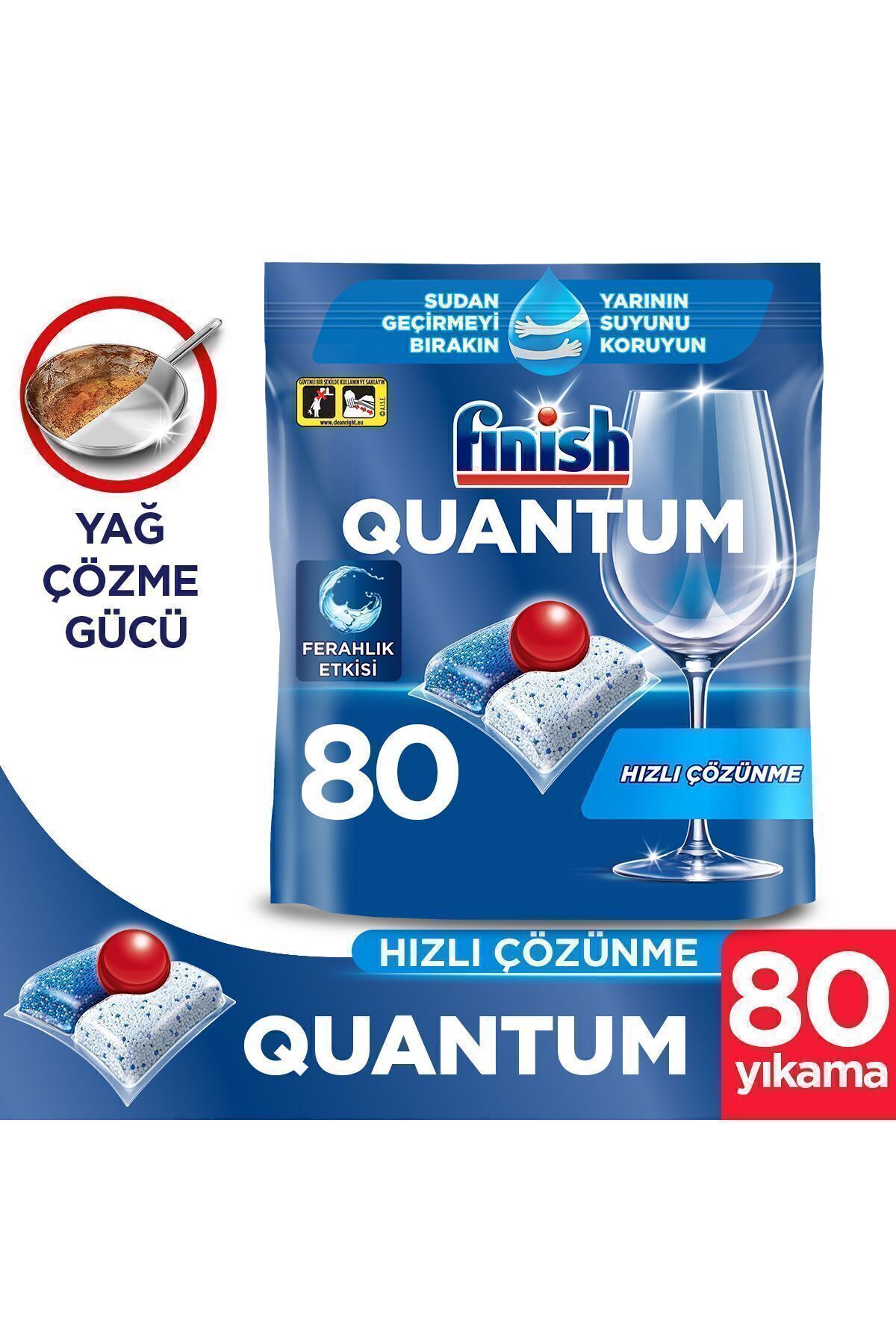 Finish Quantum 80 Tablet Bulaşık Makinesi Deterjanı
