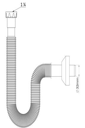 Klik Klak Paslanmaz Lavabo Sifon Seti Image 3