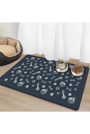 Evcil Hayvan Besleme Matı 50*70cm Oyuncak Desenli Su İticili Leke Tutmaz Kedi Köpek Matı/Paspası Image 0