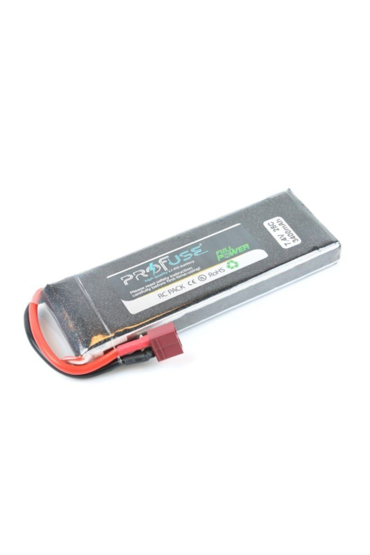 Profuse 7.4 V 2s Lipo Batarya-pil 3400 Mah 25c