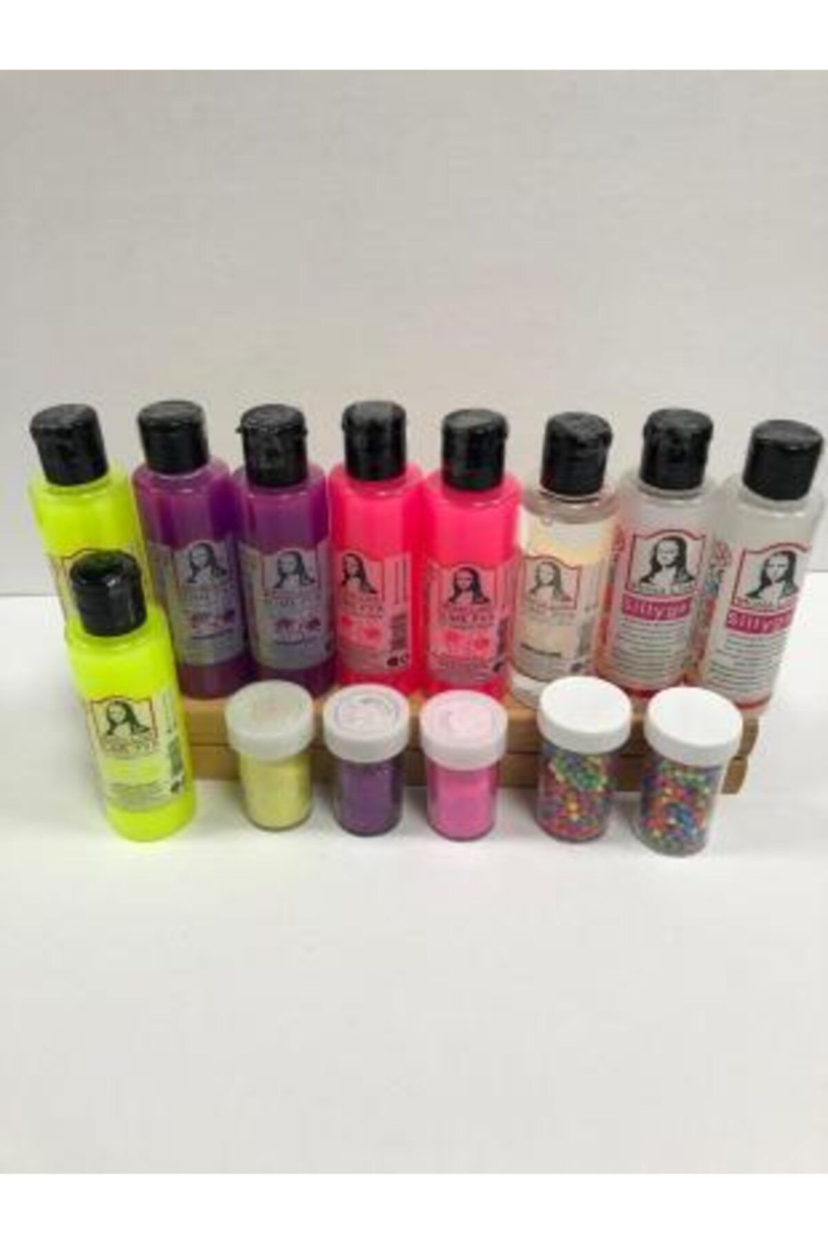 Esmay Monalisa Set 4 Renk 70 ml Slime 2 Adet 70 ml Boraks 3 Renk Sim Renkli Köpük