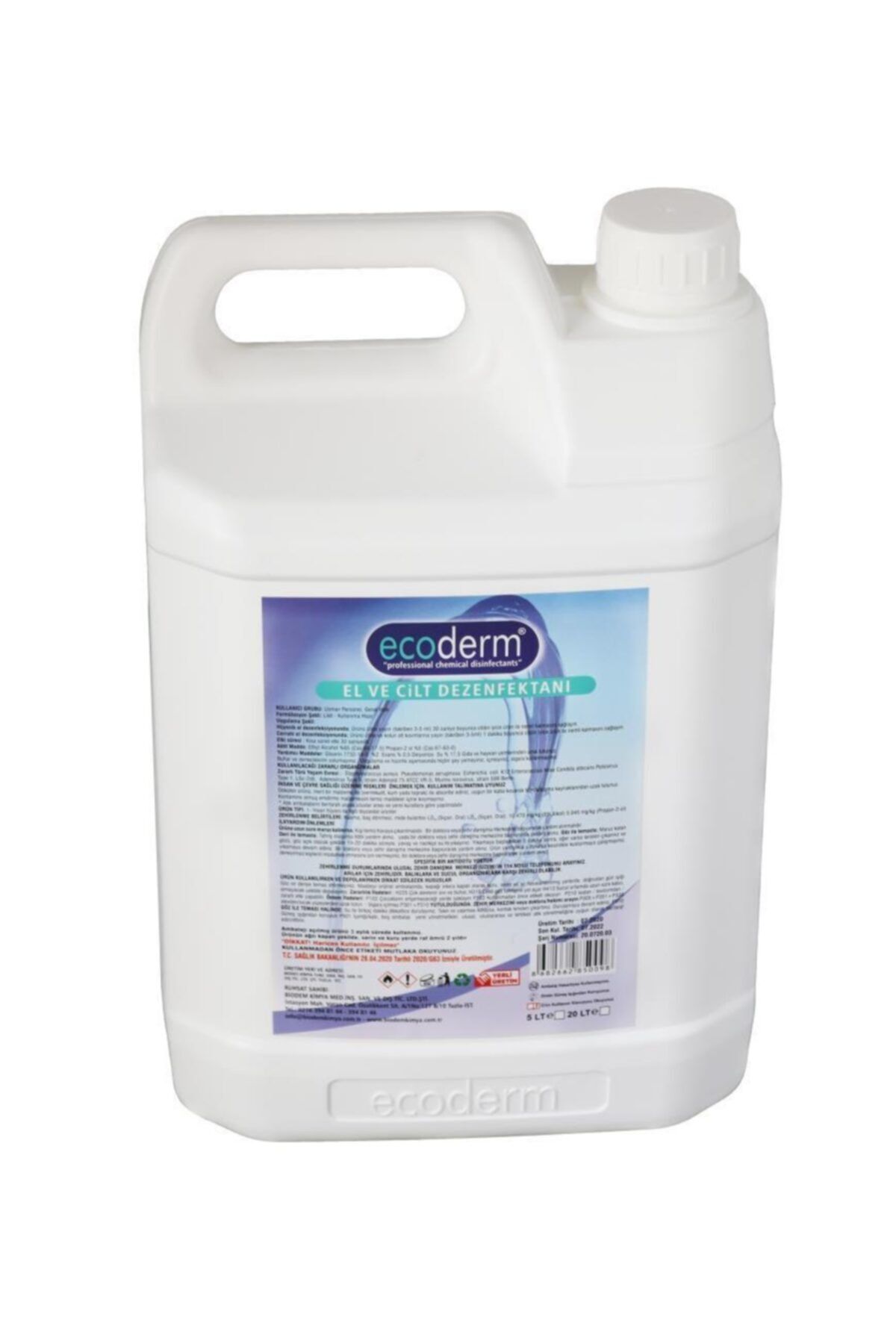 Ecoderm Alkol Bazlı El Ve Cilt Dezenfektanı 5000 ml