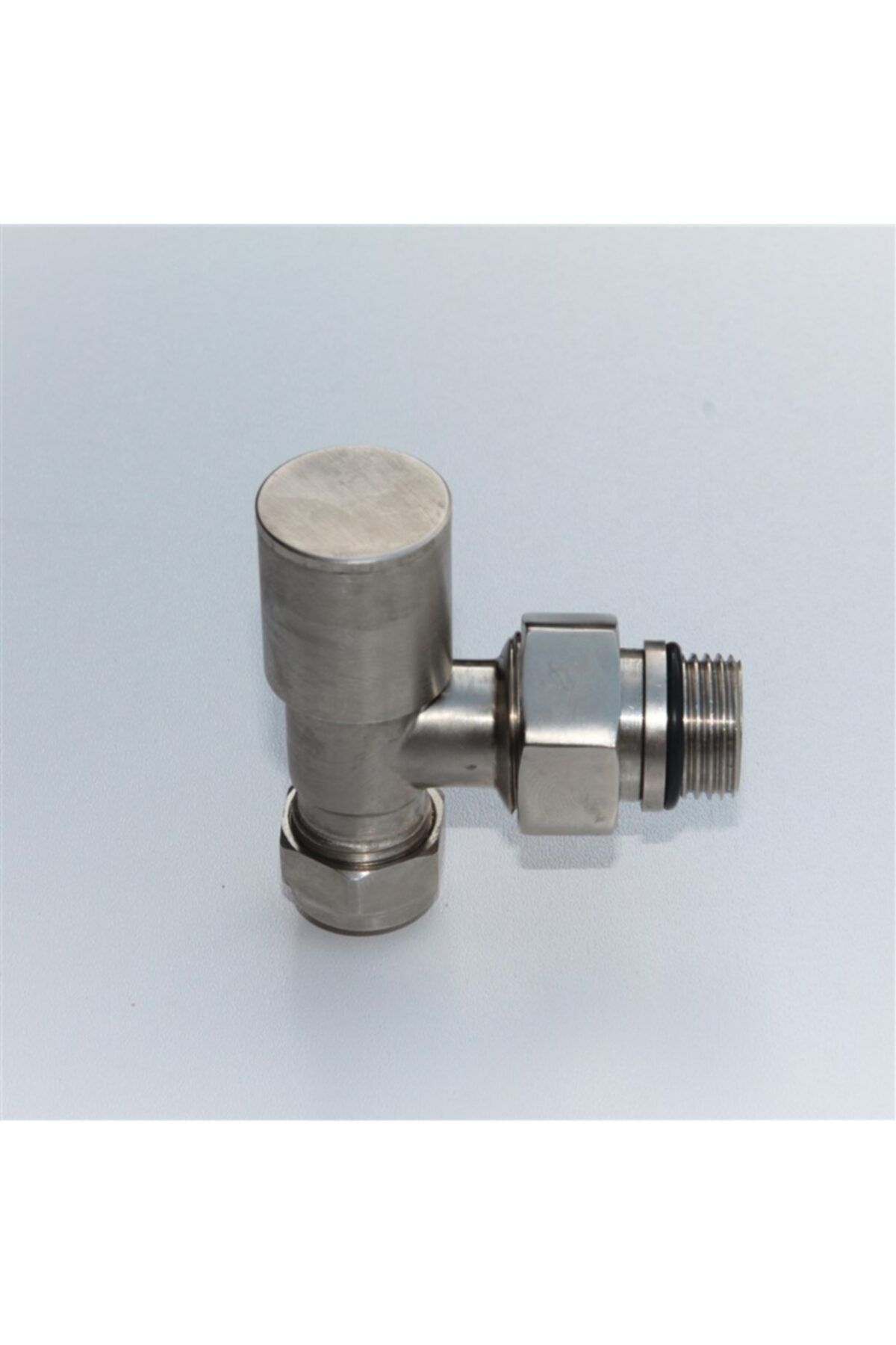 Radiva Radyatör Vanası 1/2'' Mat Nikel Köşe Pex (metal Volanlı 16*2mm Boru Bağl. Rakorlu)