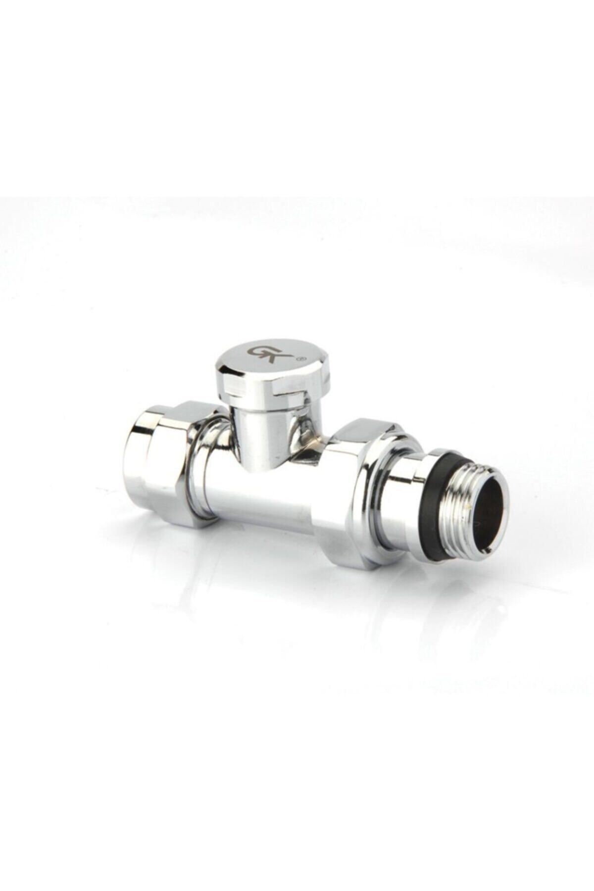 Radiva Radyatör Dönüş Vanası 1/2'' Krom Düz (17*2mm Boru Bağl. Rakorlu)