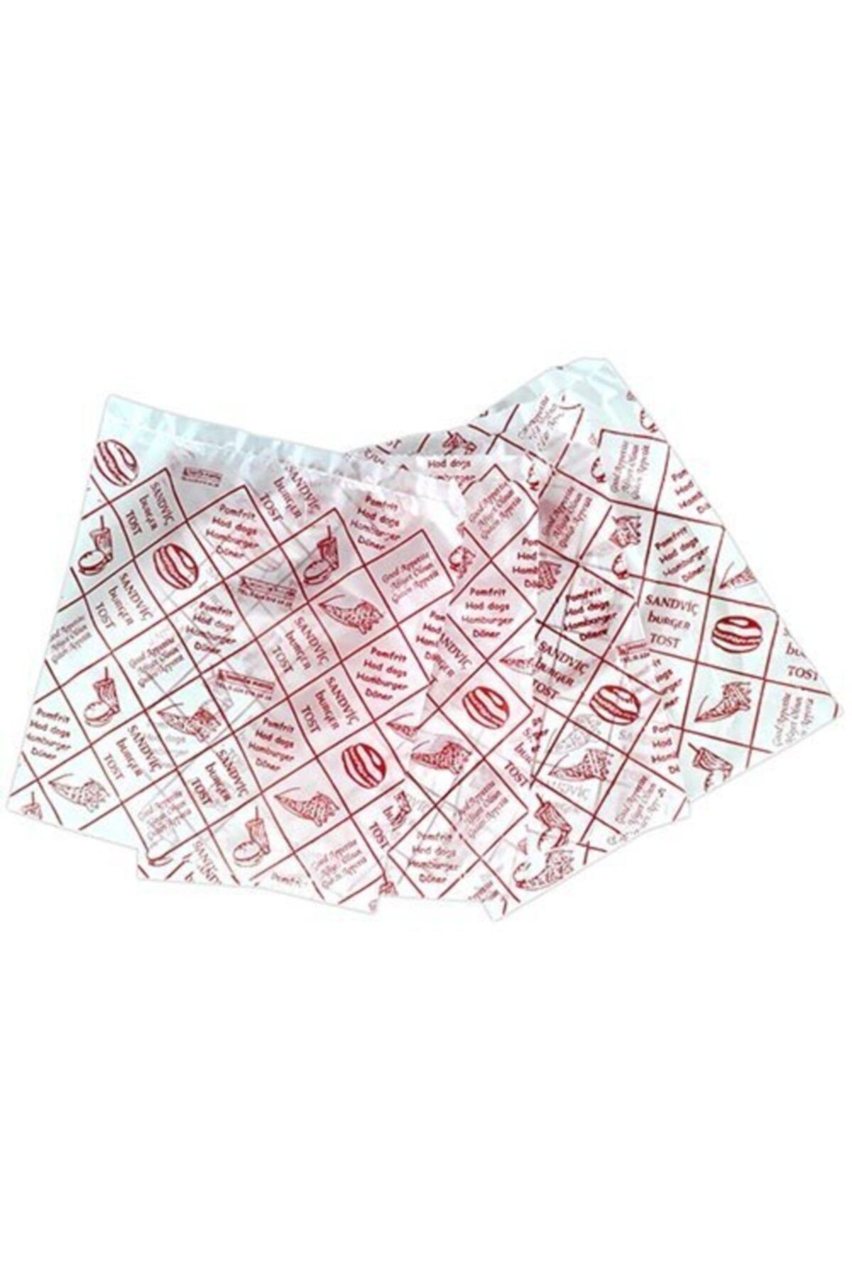 HOŞGÖR PLASTİK Hamburger Poşeti Kılıfı Tost Poşeti 14x14 2000 Adet