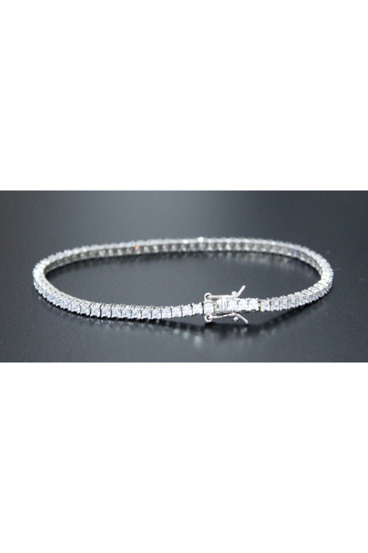 GÜMÜŞ Zirkon Taşlı Suyolu Bileklik