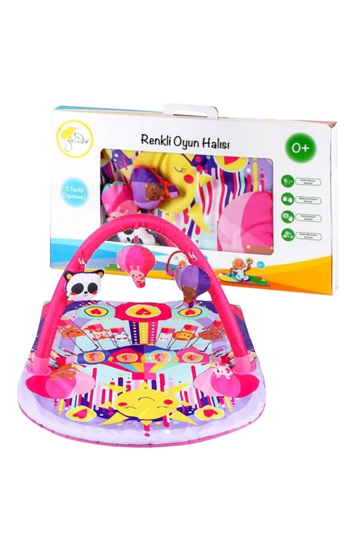 YıldızDükkan Eğitici Renkli Oyun Halısı Çocuk Bebek Için Oyuncak Halı