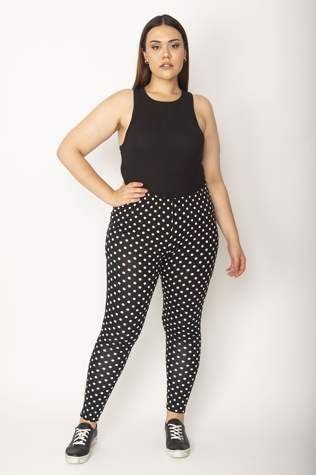 Şans Plus Size Leggings - Black 