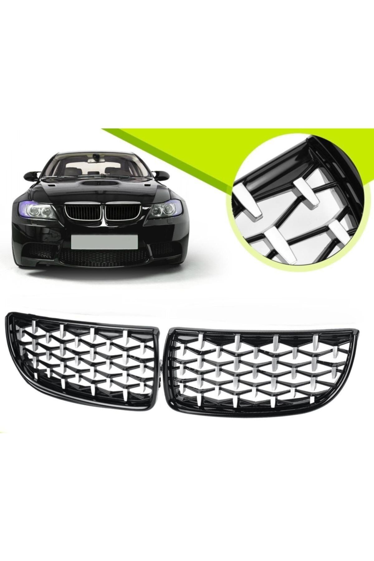 X POWER TUNİNG Bmw E90 2005.2009 3 Seri Daimond Ön Panjur Ön