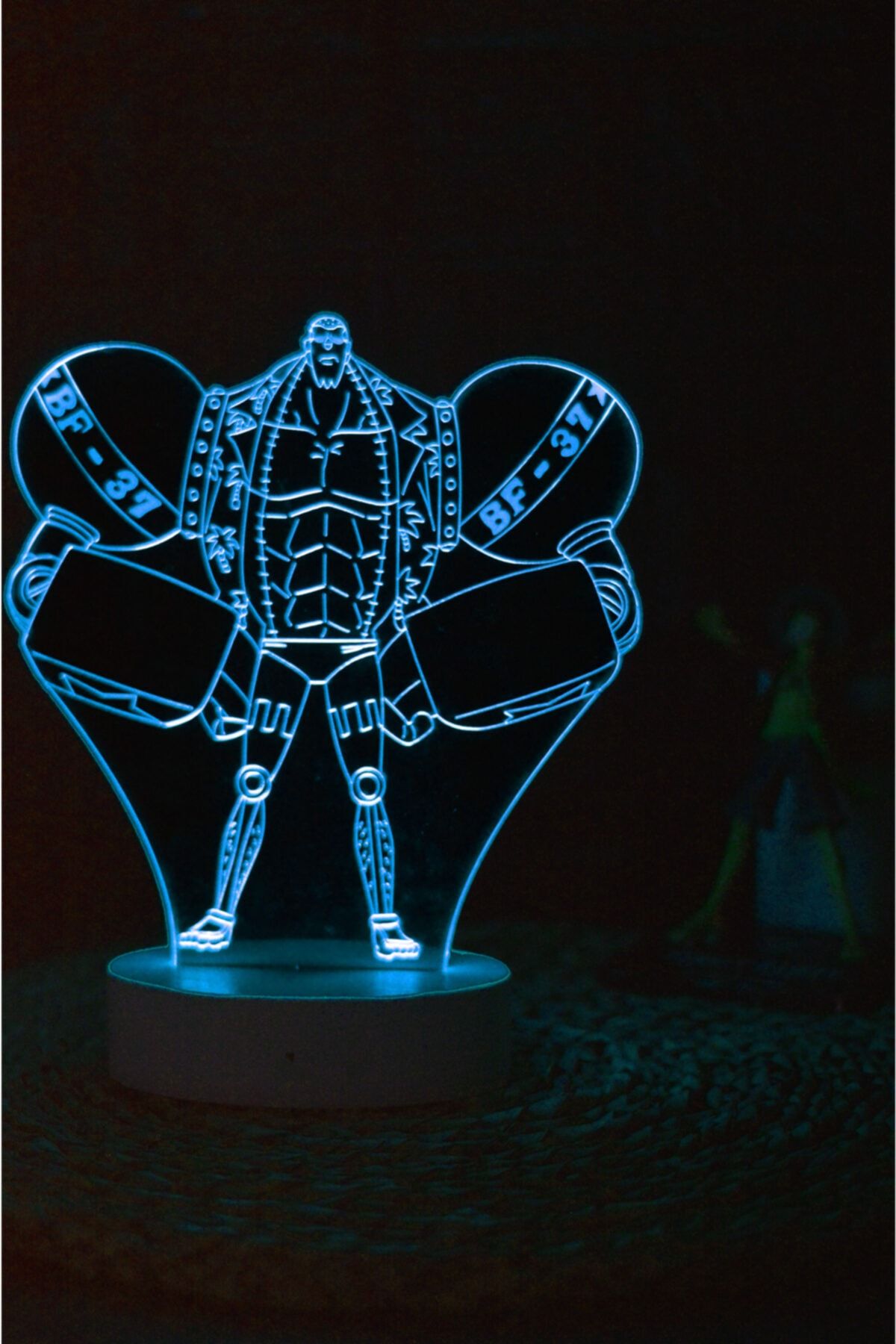 Yubi Design Franky , One Piece - 3 Boyutlu Dekoratif Gece Lambası 3d