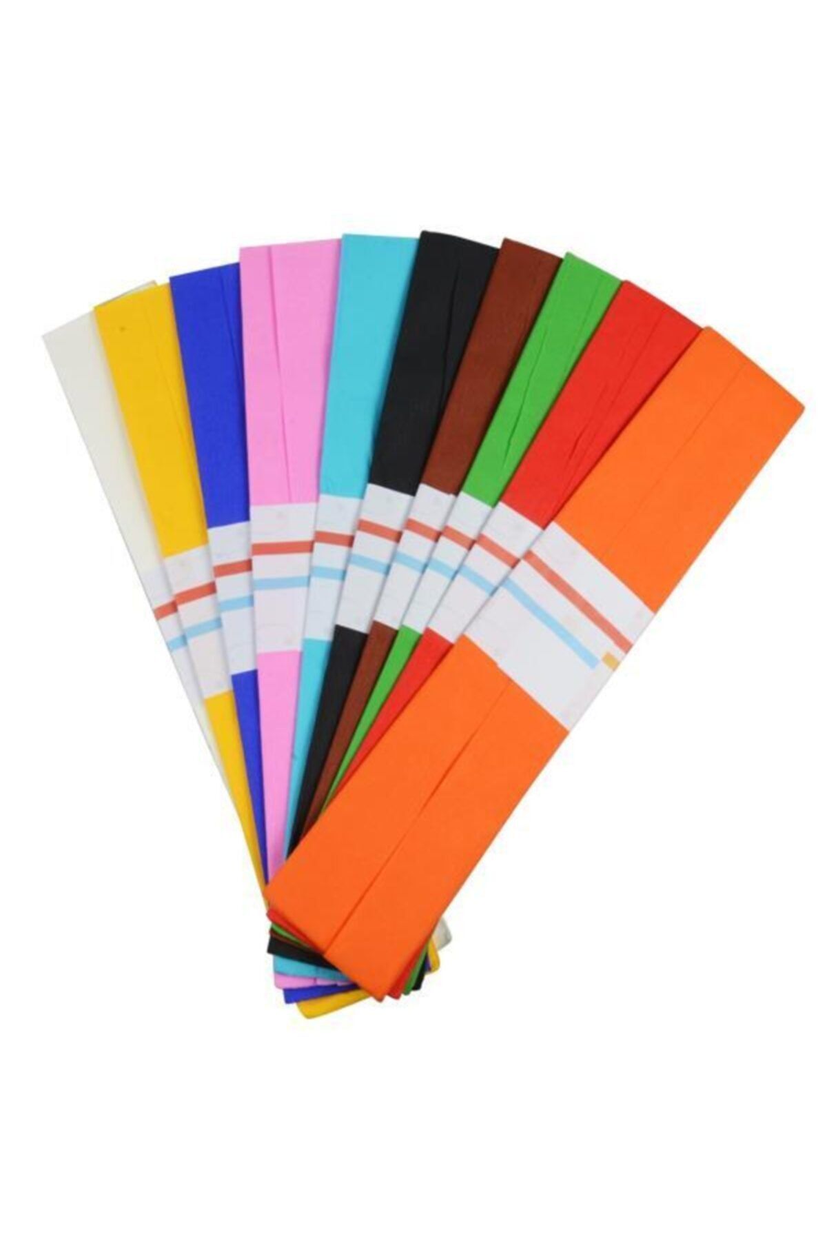 Temel 10 Adet Karışık Renk 50x200cm Krapon Kağıdı