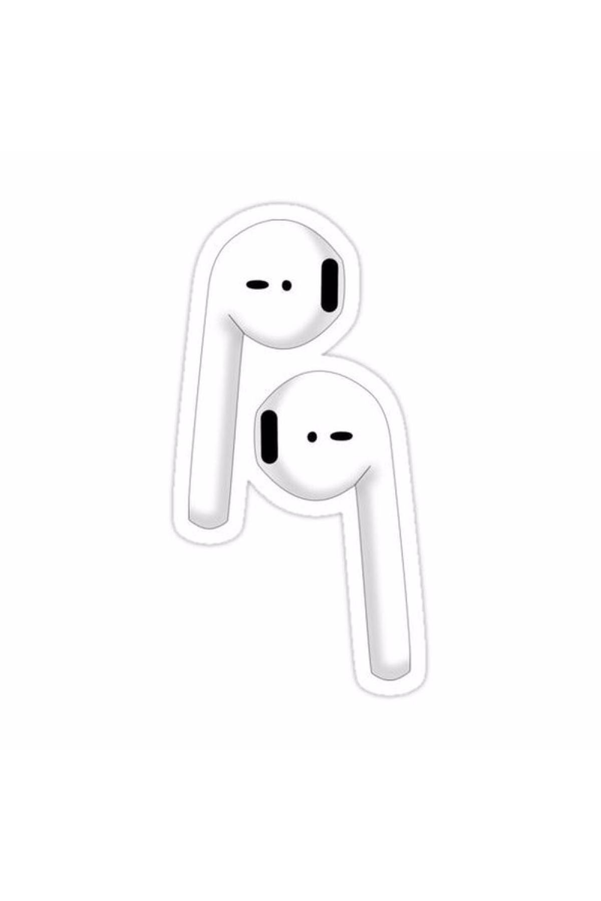 ZobarMarkt Airpods Temalı Defter Ajanda Planner Laptop Sticker