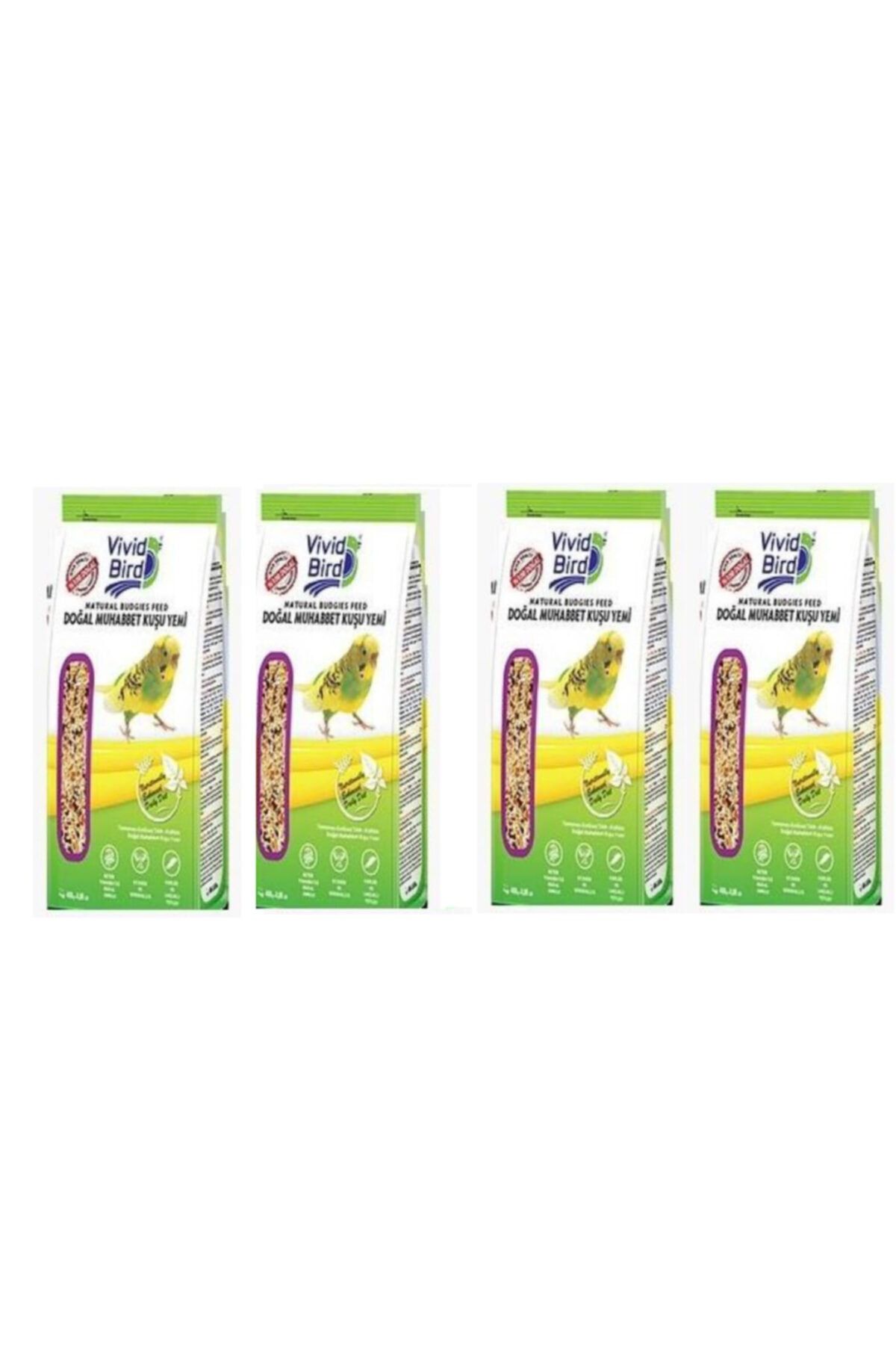 Vivid Bird Doğal Muhabbet Kuş Yemi 4x400 Gr