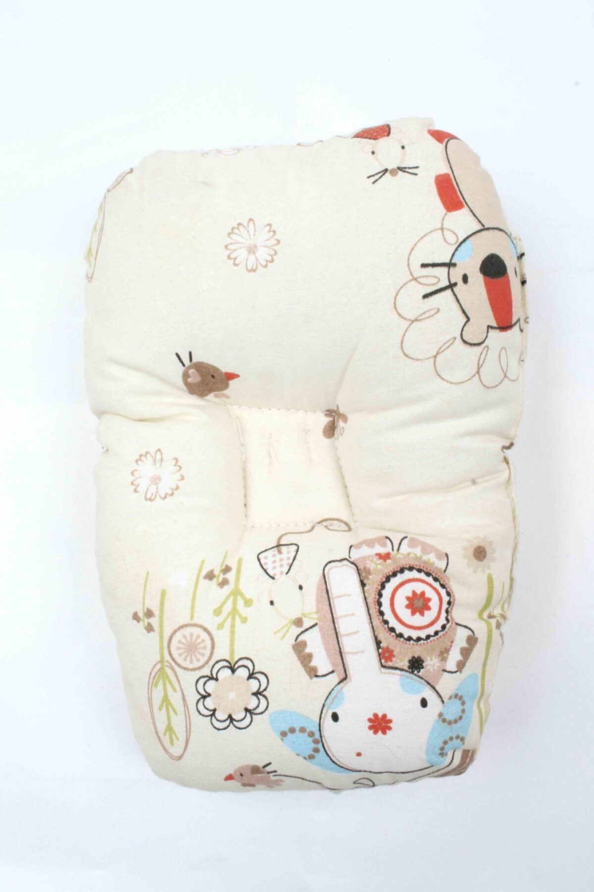 SARATRENDBABY Ayıcık Desenli Bebe Emzirme Yastığı Krem