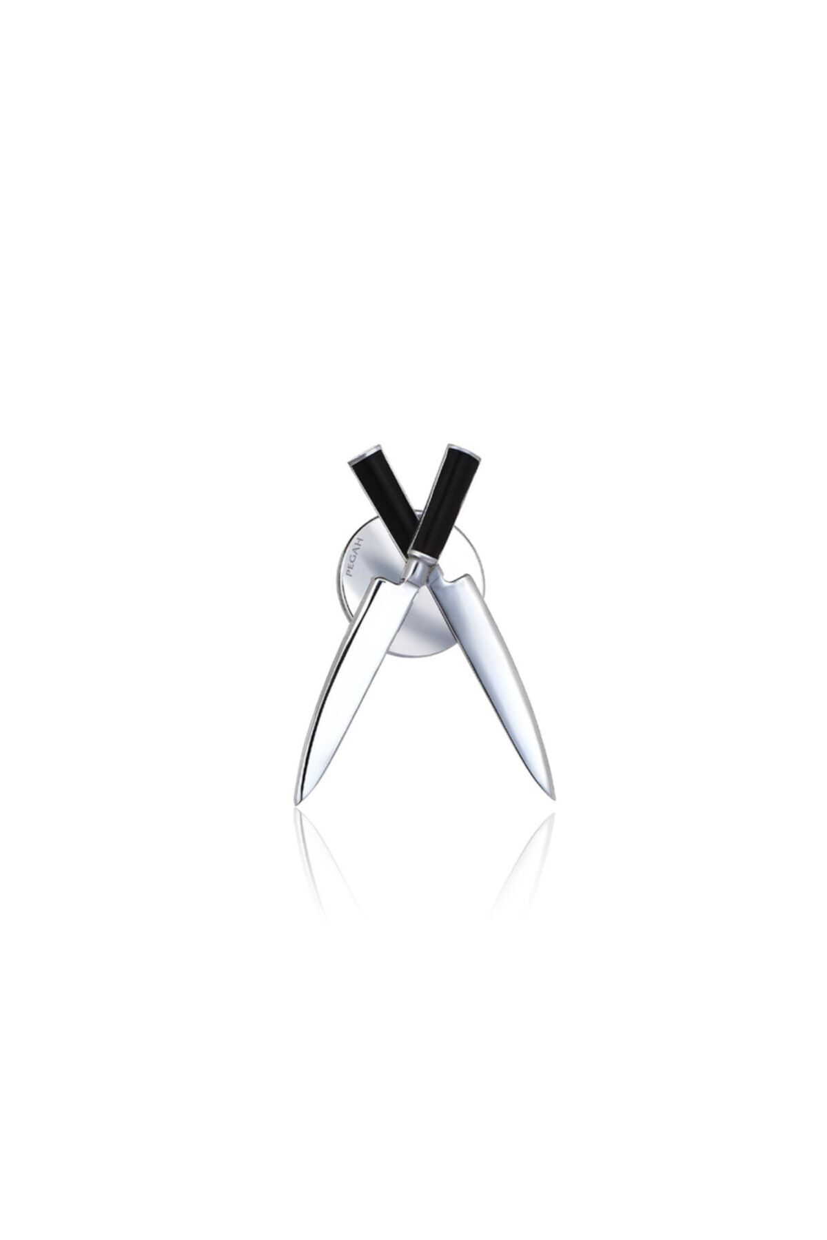 Pegah Jewellery Siyah Mineli Gümüş Chief Knife Pin