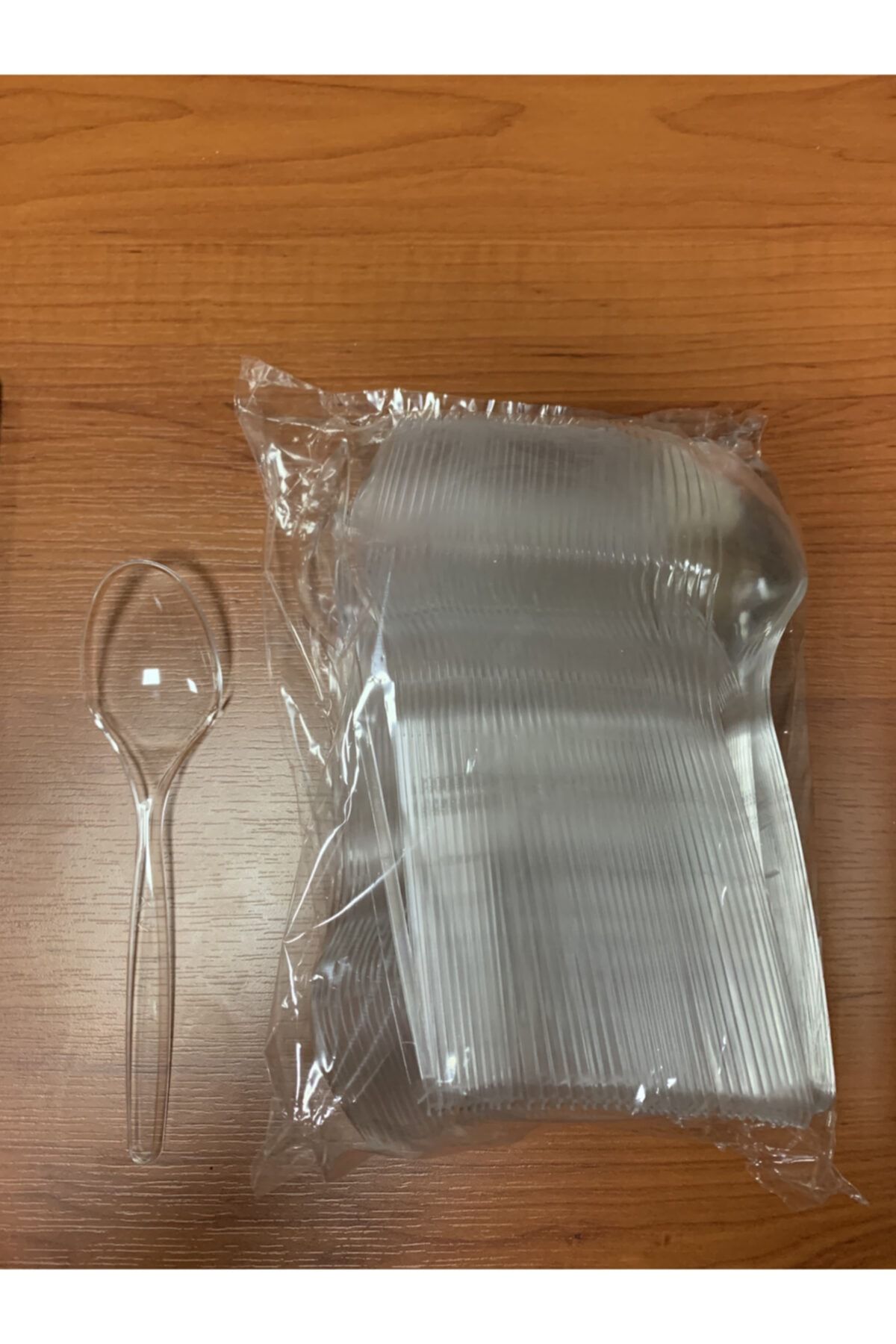ALBATROS Plastik Çorba Kaşığı - Şeffaf - Kalın - Lüx - 3.8 gr - Büyük - 100'lü Paket