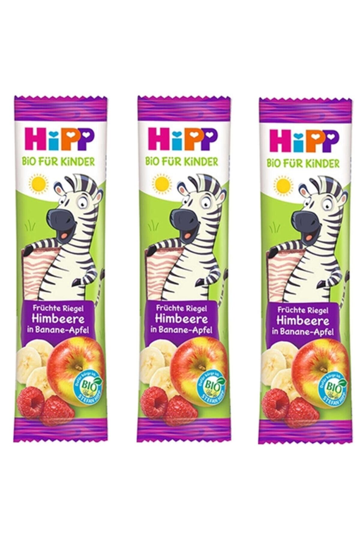 Hipp Organik Ahududulu Elmalı Muzlu 12 Ay Meyve Barı 23 gr 3 Adet