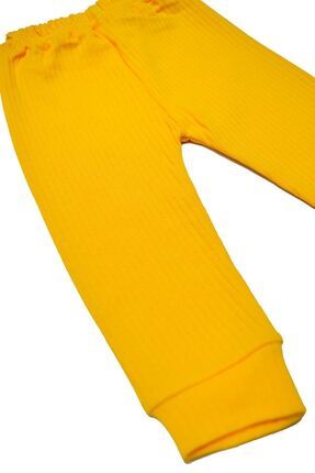 3 Lü %100 Pamuk Fitilli Likralı Bebek Tayt Tek Alt Tayt Günlük Image 5