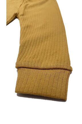 3 Lü %100 Pamuk Fitilli Likralı Bebek Tayt Tek Alt Tayt Günlük Image 6