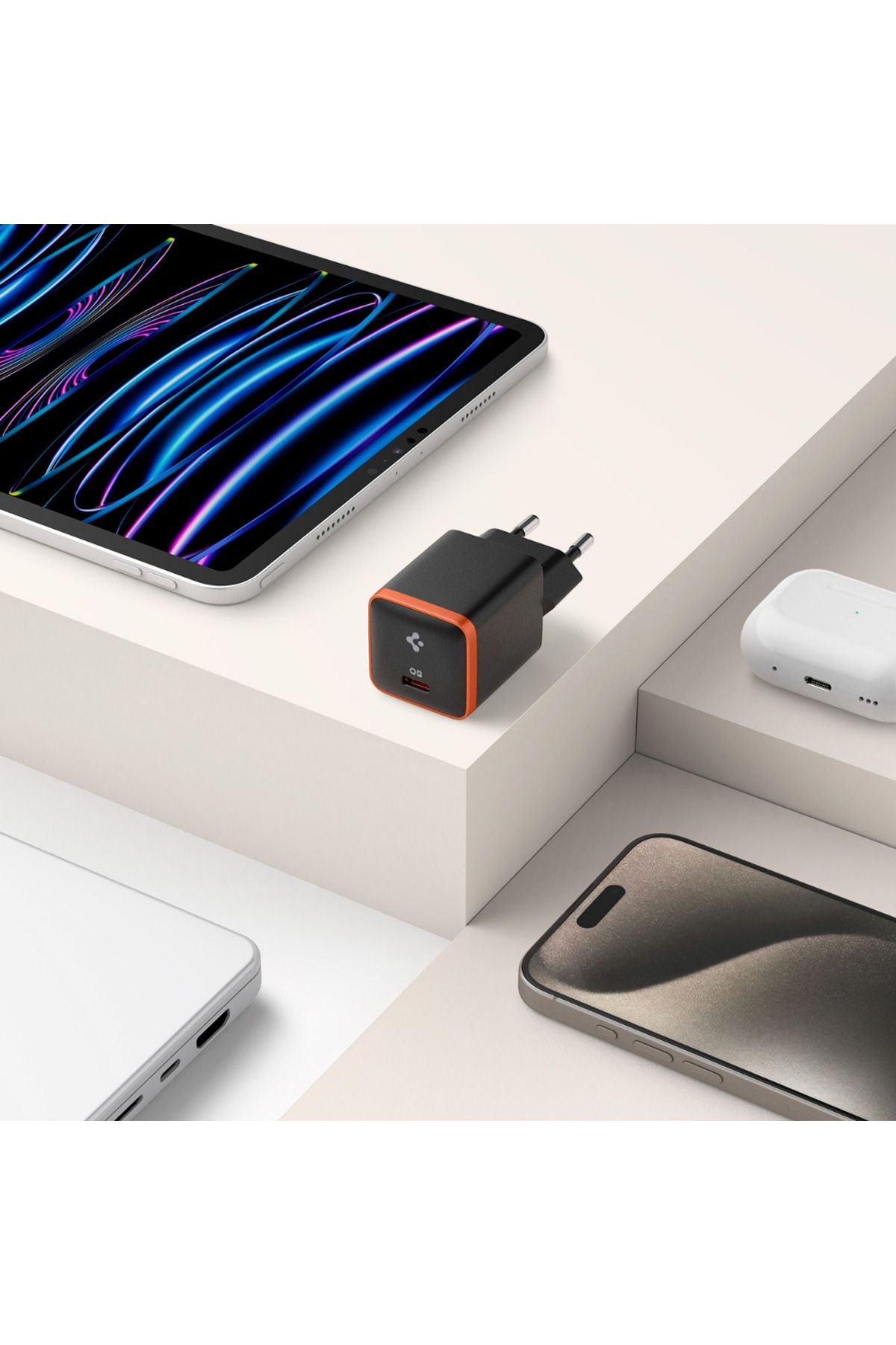 30W USB-C Mini Hızlı Şarj Aleti Samsung PPS GaN Destekli Akım Korumalı Güç Adaptörü Type-C Black