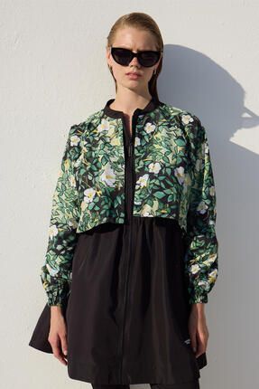 RÜZGARLIKLI 3'LÜ TESETTÜR MAYO TAKIMI YAPRAK Image 1