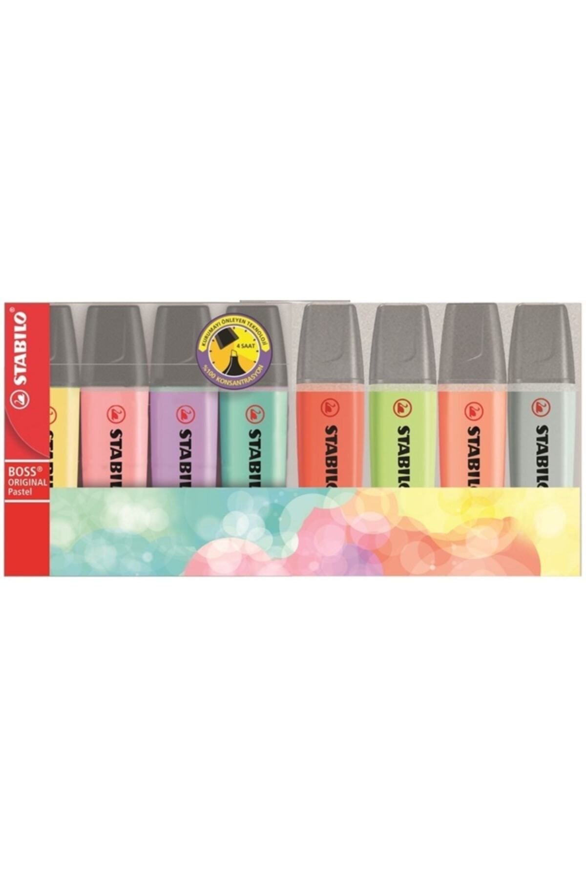 StabiloBoss Pastel FosforluKalem 8 Li Set 70/...