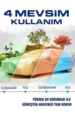 Hatcback Araçlara Uyumlu Lüks Oto Araba Brandası - Örtüsü - Çadırı Miflonlu Araç Çadırı Image 1