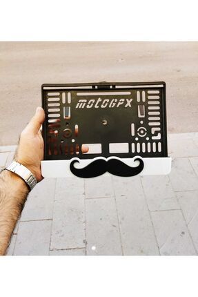Motorsiklet  Uyumlu Plakalık Bıyık Model Lazer Kesim Pleksi 3d Kabartma Image 2