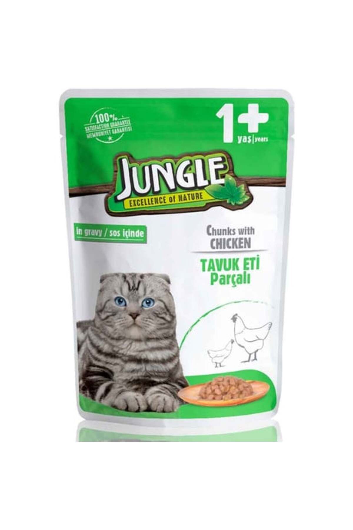 Jungle Kedi Yaş Mama TavukluJelli 100 gr