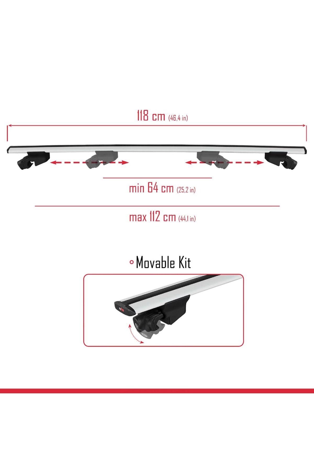 Opel Astra H (A04) Sw 2004-2010 Arası Ile Uyumlu Hook Model Ara Atkı Tavan Barı Gri 2 Adet