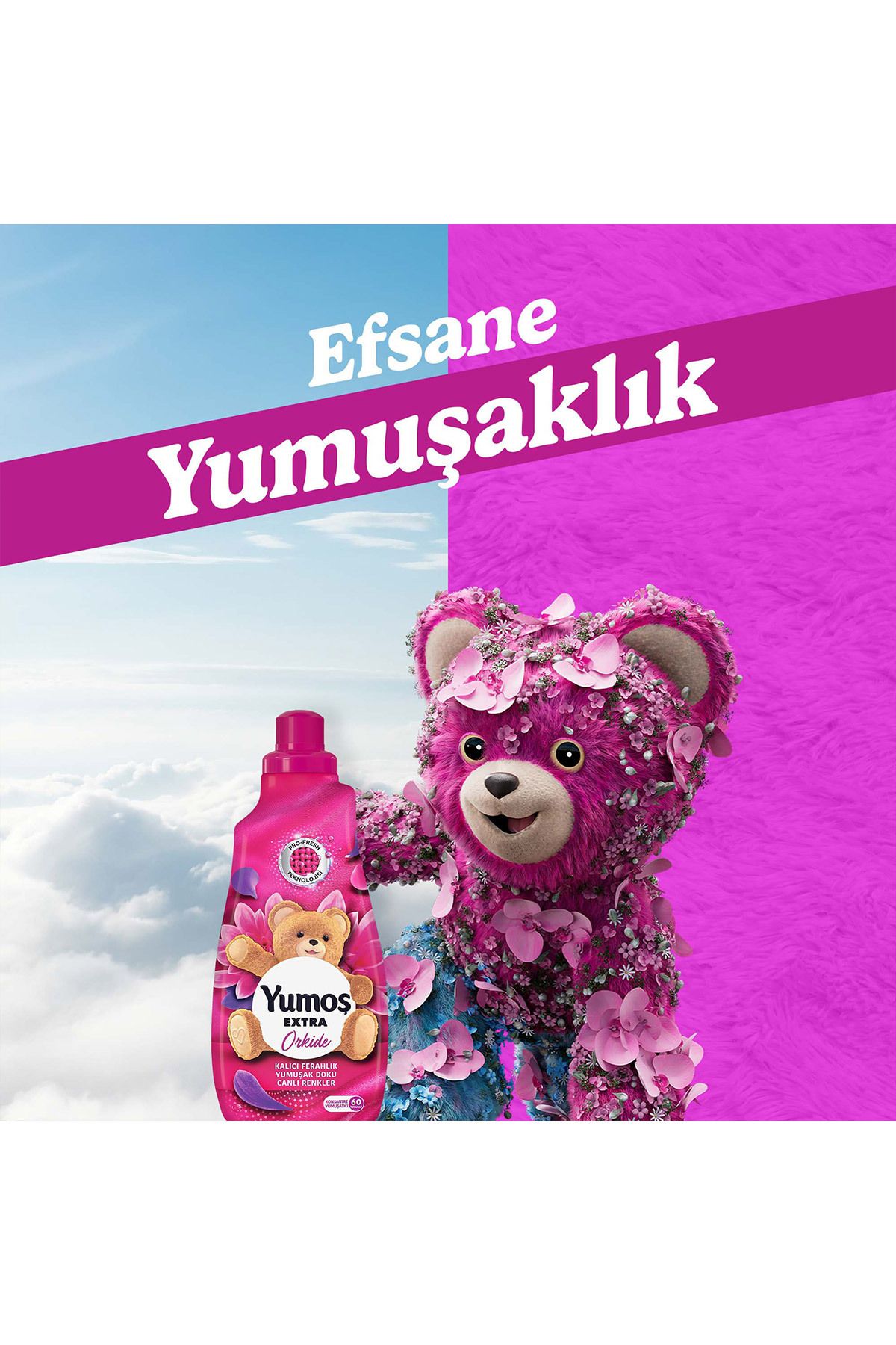 Extra Konsantre Çamaşır Yumuşatıcısı Orkide 1440 ml 60 Yıkama 4 Adet