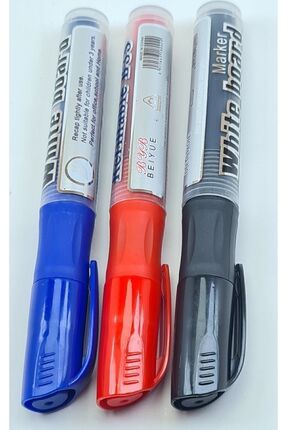 3 Renk Karışık Kırmızı Siyah Mavi Tüplü Kartuşlu Byb Tahta Kalemi Image 2