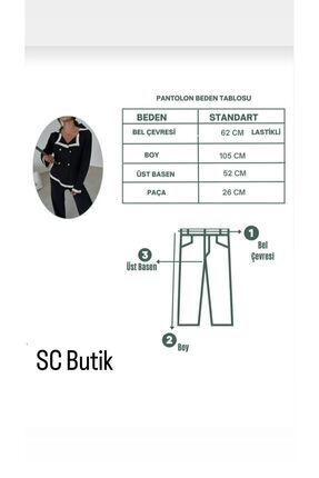 Kadın Triko Takım Gold Düğmeli Şerit Detaylı Hırka Ve Palazzo Pantolon Image 3