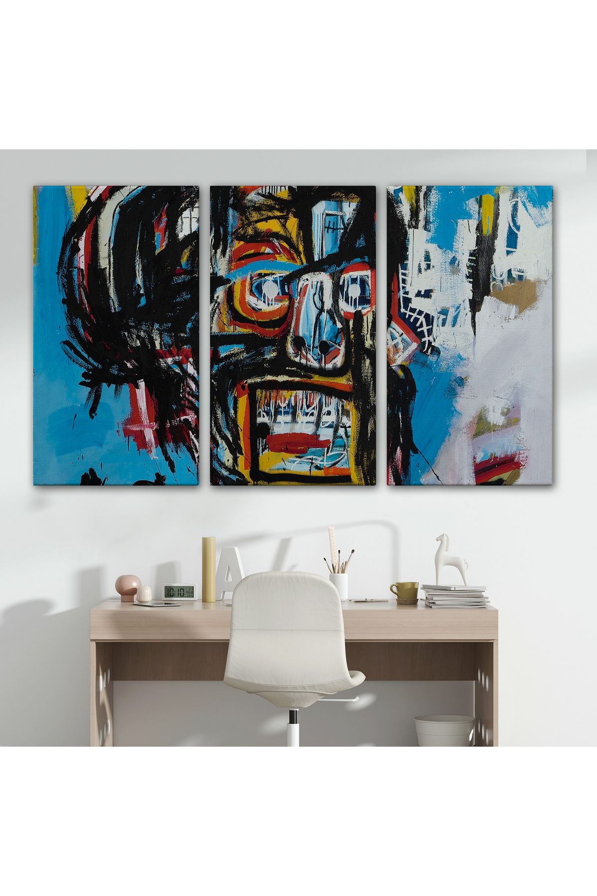 Jean Michel Basquiat'in Untitled Kafatası Kanvas Tablo-5031