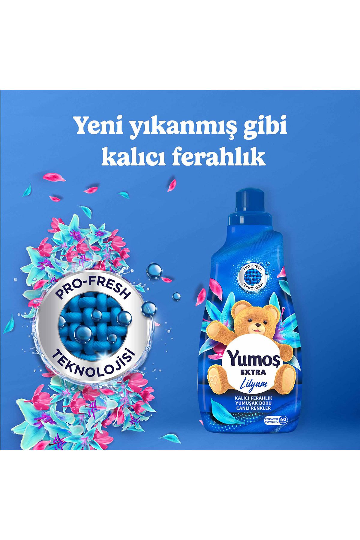 Extra Konsantre Çamaşır Yumuşatıcısı Lilyum 1440 ml 60 Yıkama 4 Adet