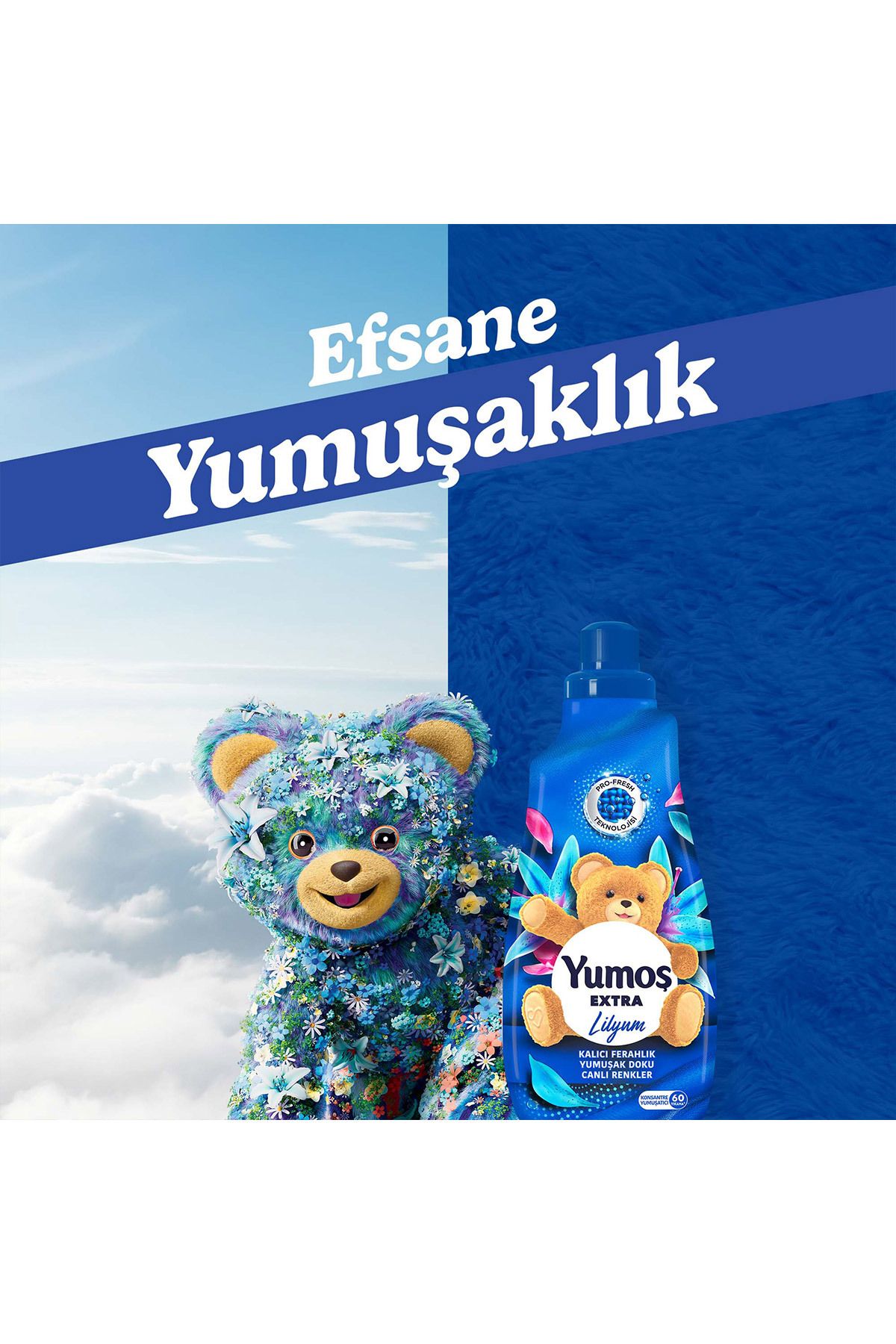 Extra Konsantre Çamaşır Yumuşatıcısı Lilyum 1440 ml 60 Yıkama 4 Adet