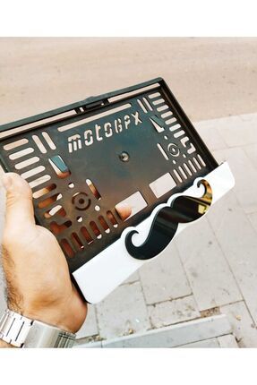 Motorsiklet  Uyumlu Plakalık Bıyık Model Lazer Kesim Pleksi 3d Kabartma Image 4