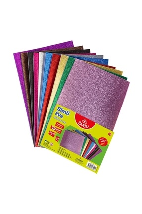 Bu-bu Ev0038 Simli Yapışkanlı Eva 20x30cm 10 Renk Image 0
