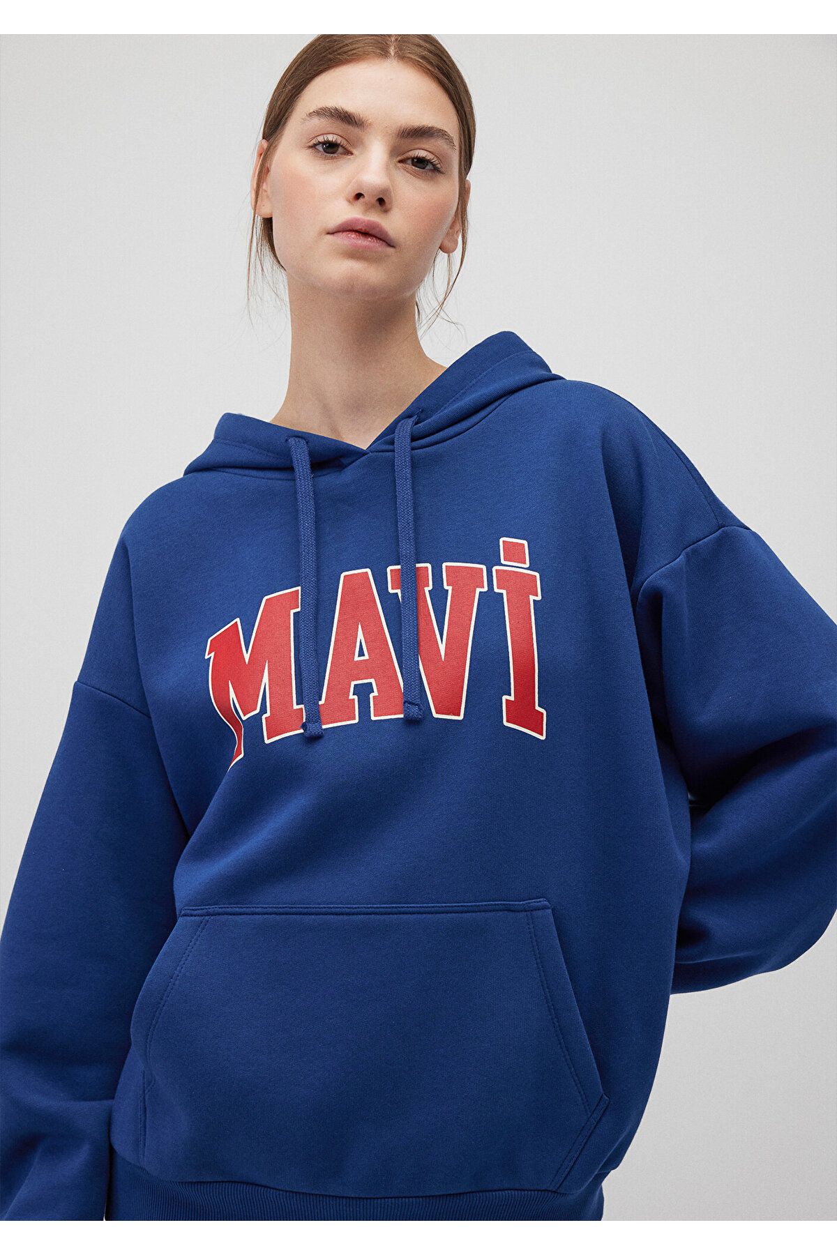 MaviLogo Baskılı KapüşonluLacivert Sweatshirt...