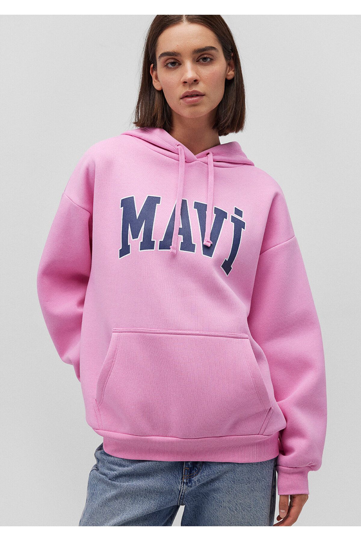 Mavi Logo Baskılı KapüşonluPembe Sweatshirt 1...