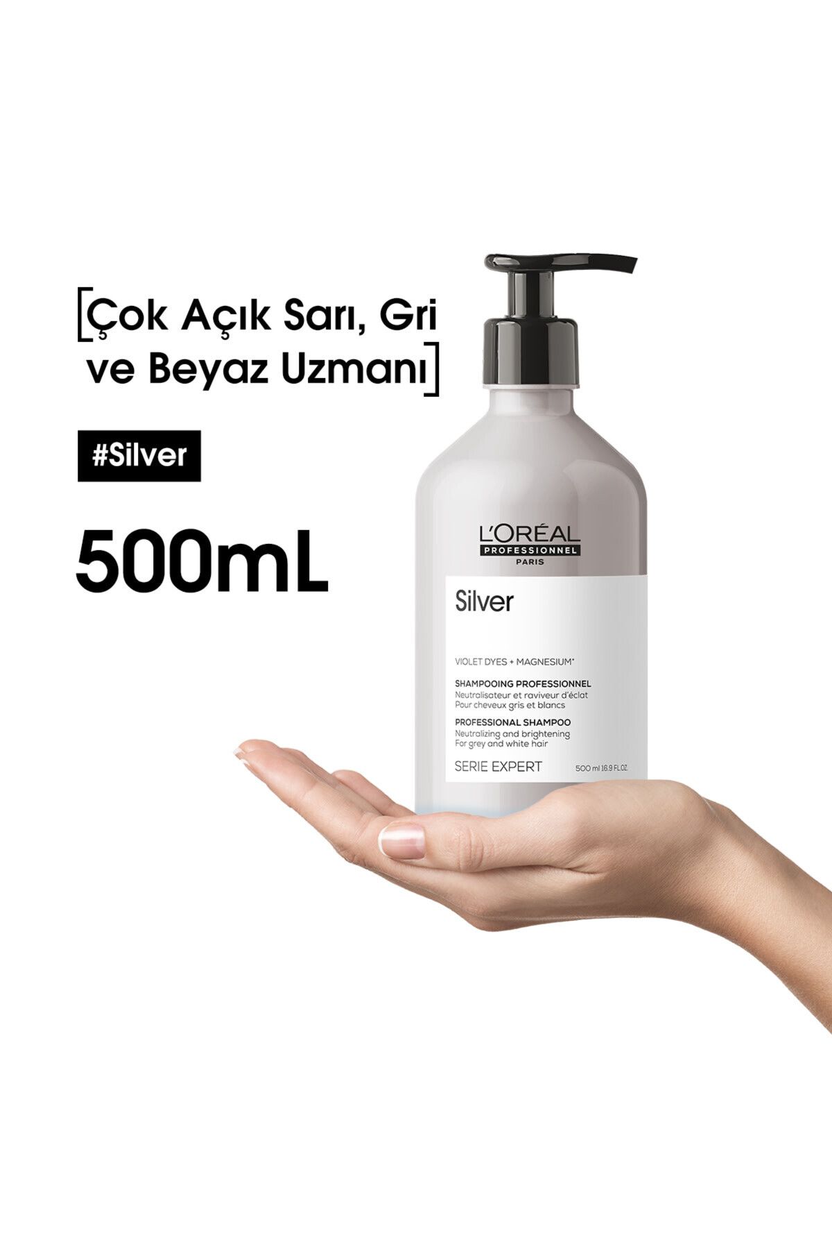 Serie Expert Silver Çok Açık Sarı, Gri Ve Beyaz Saçlar Için Renk Dengeleyici M