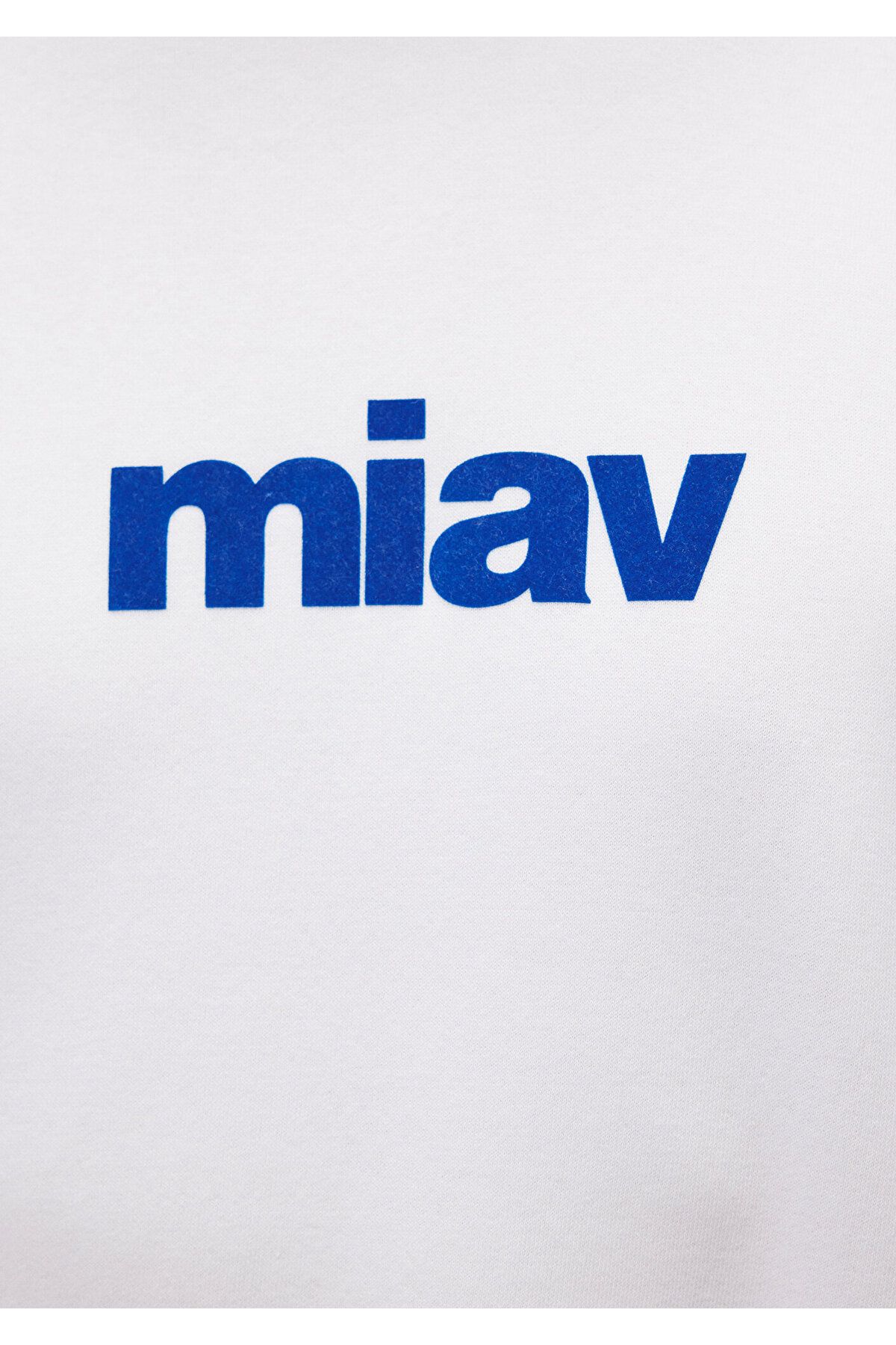 Miav Baskılı Beyaz Sweatshirt 0610925-620