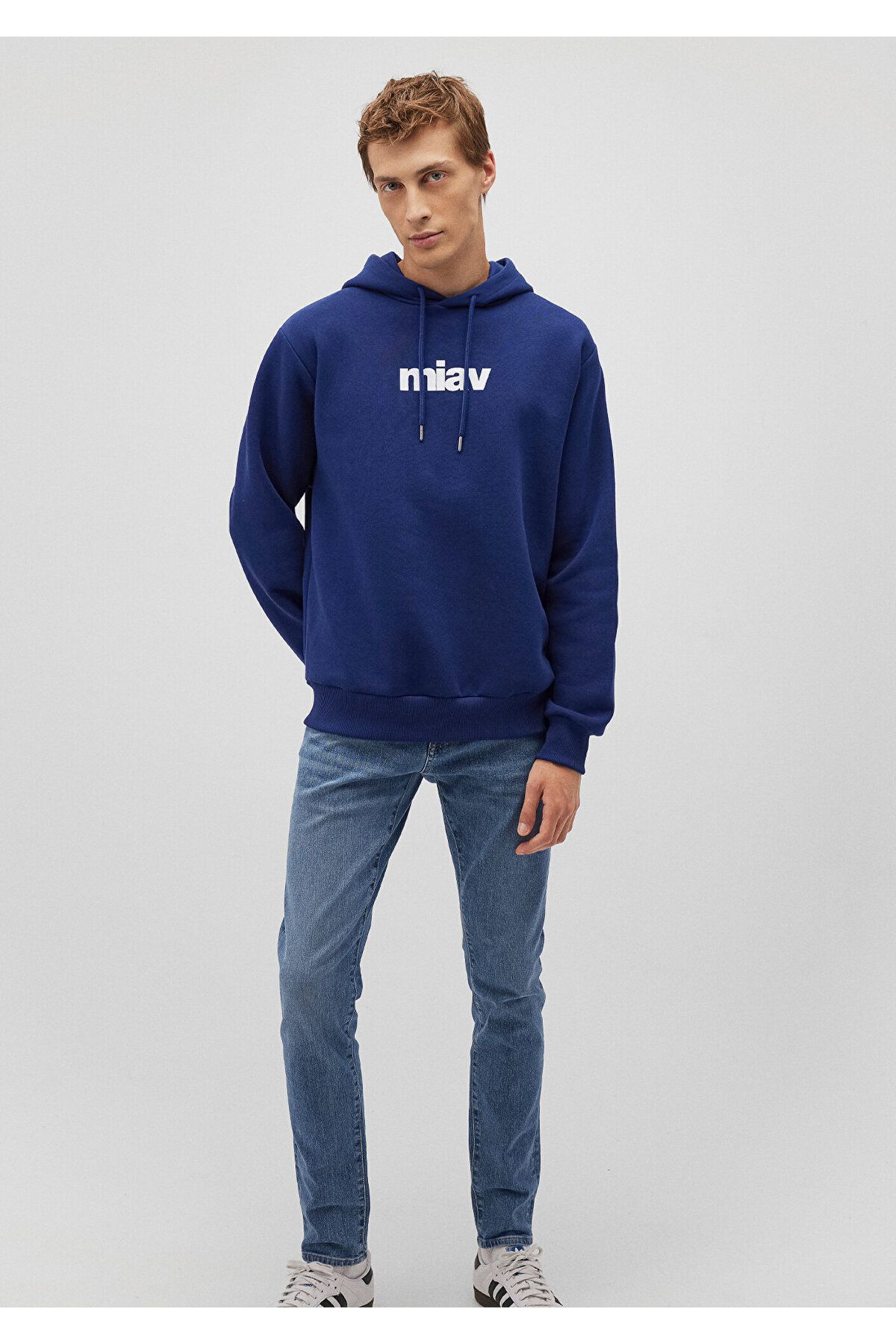 MaviMiav Baskılı KapüşonluSweatshirt 0s10001-...