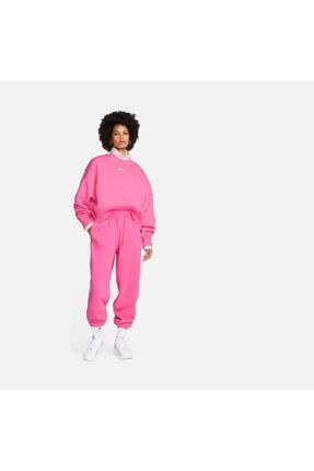 Sportswear Phoenix Fleece High-Rise Oversize Pembe Kadın Eşofman Altı Image 4